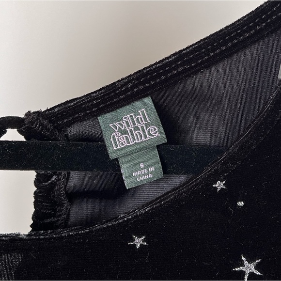 Never Worn! - wild fable Backless Black Velvet Bodysuit - Picture 4 of 5